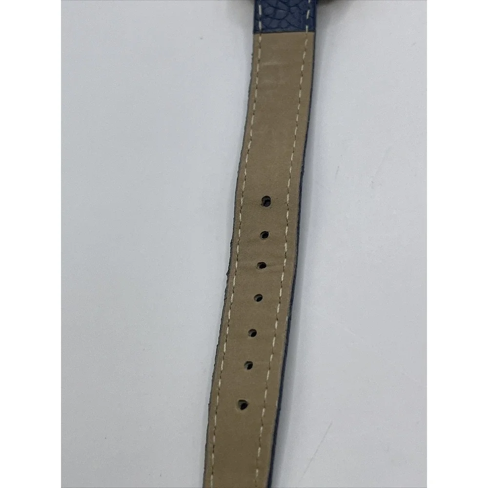 Francesca's Women's Quartz Watch Gold Tone Blue Band 9756- New Battery‎